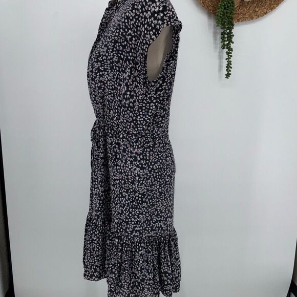 Rebecca Taylor‎ Pop Ditsy Floral Silk Tie Waist Knee Length Feminine Dress 6 - Picture 4 of 14